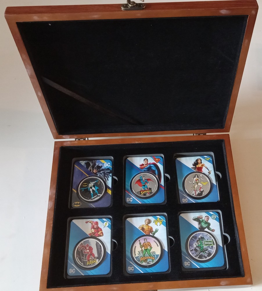 (Original 6 Set) DC Comics $5 1 oz Pure Silver Colorized Coin with TEP – Samoa