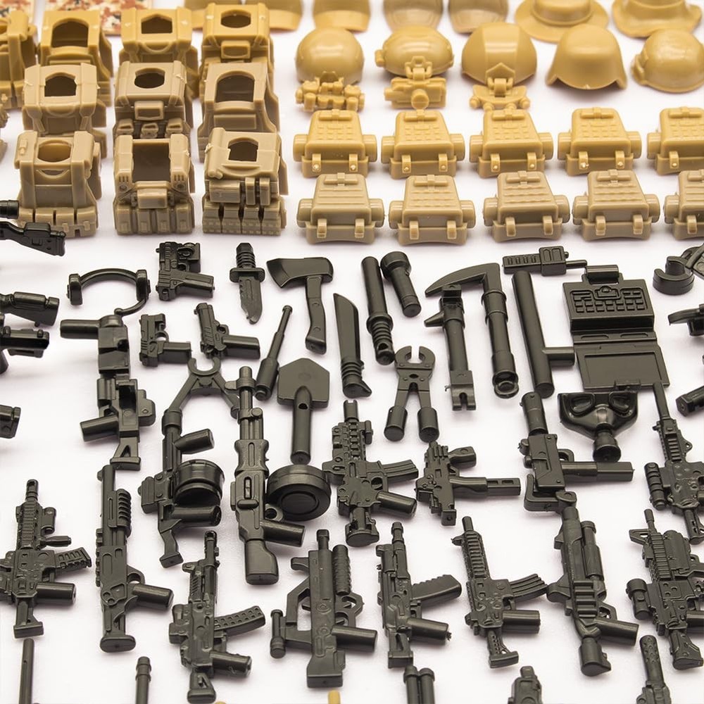 Special Military Soldier Style Weapon Sets, Pack Accessories...