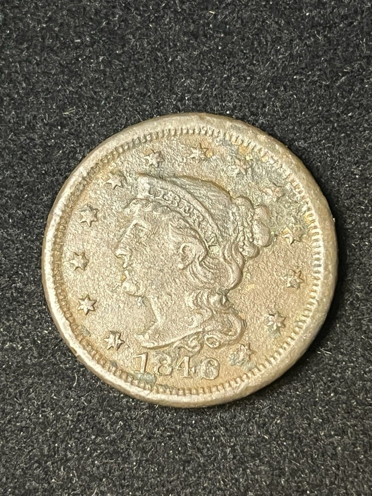 1846 large cent Vf Detail