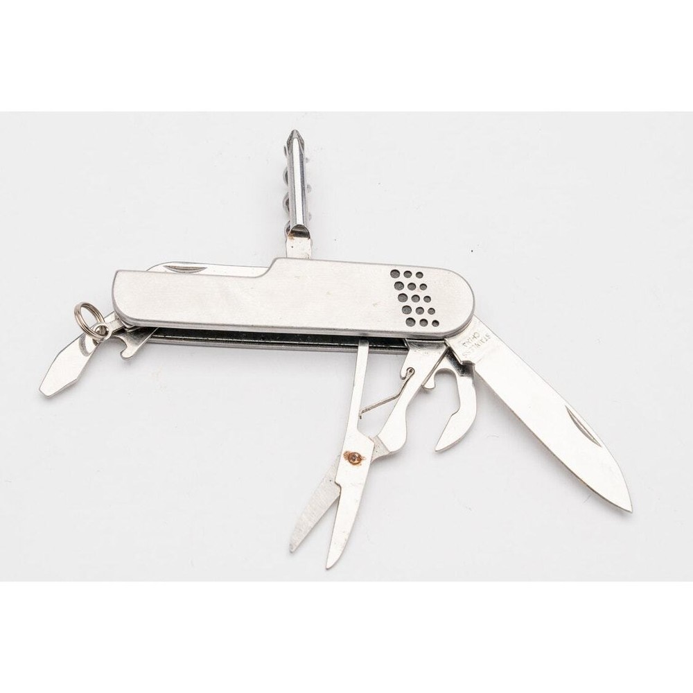 Unique 8 function multi-tool in silver