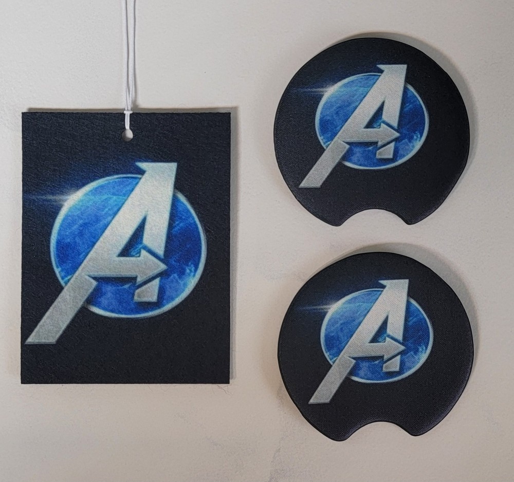 Avengers "A" logo Coasters & Charm Custom Made