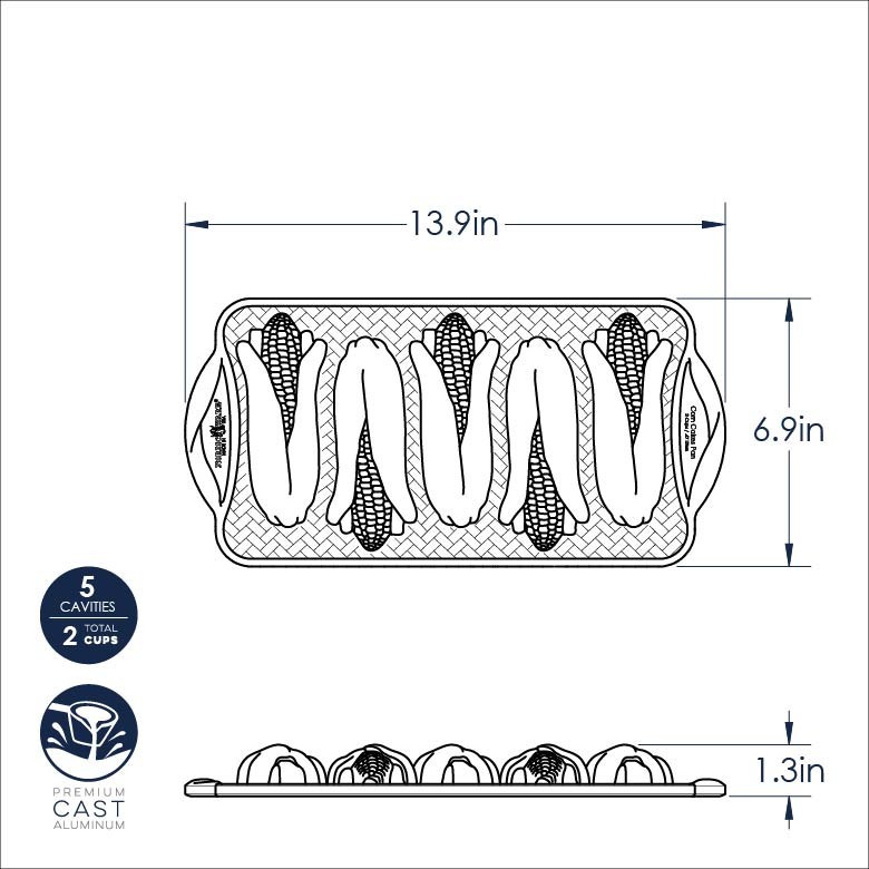 Nordic Ware Corn Cakes Baking Pan