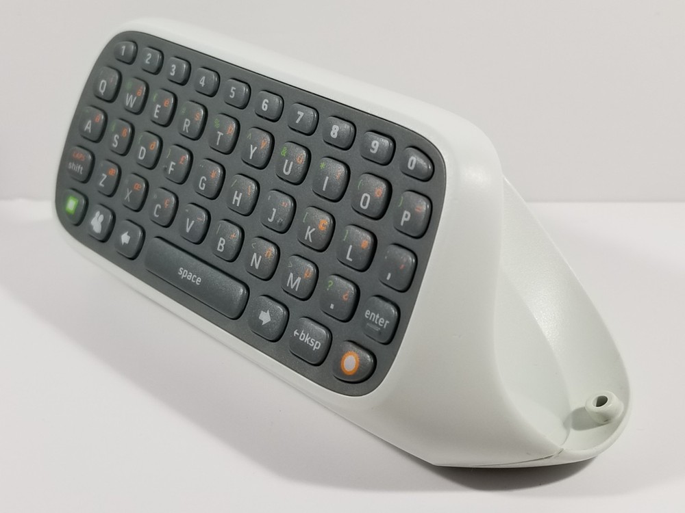 ¤ Official White Chat Pad Controller Keyboard Wired Microsoft Xbox 360 OEM Work