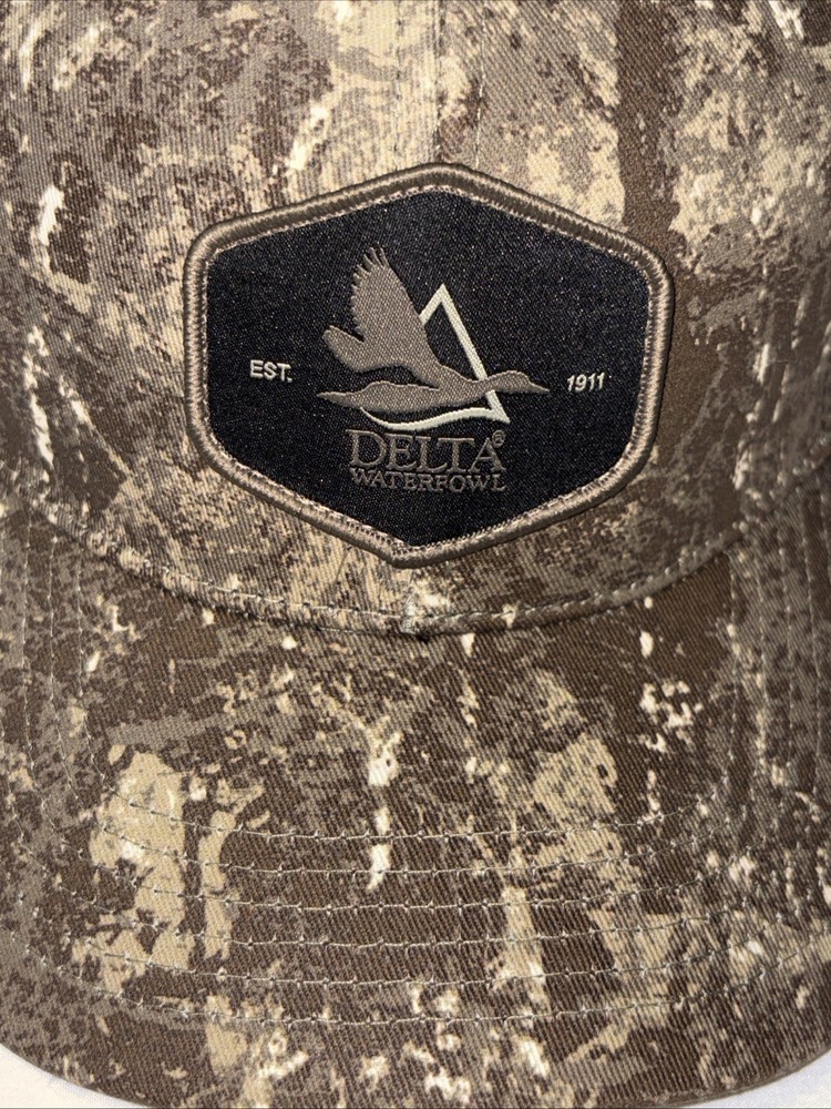 NWT Delta Waterfowl Hat Cache Camo Trucker Snap Back Patch Limited First Lite