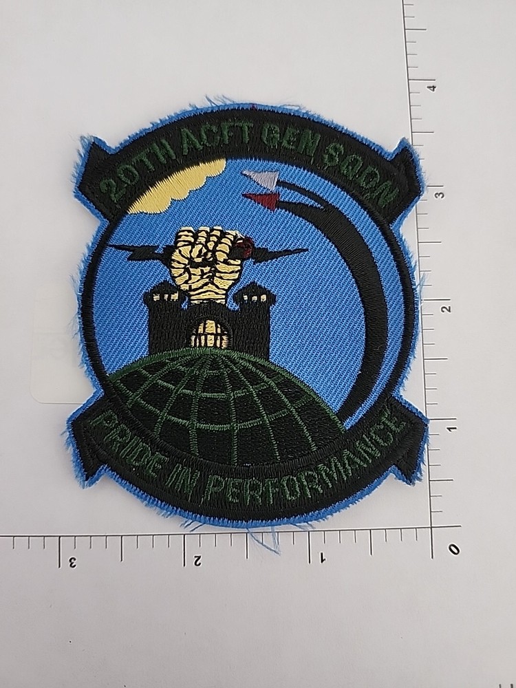 US Air Force 20th ACFT GEN Squadron Patch - Pride in Performance