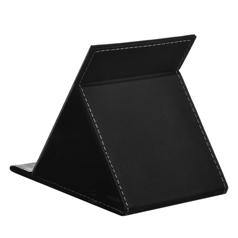 Protable PU Leather Mirror Folding Desktop Makeup Mirror with Adjustable Stan...
