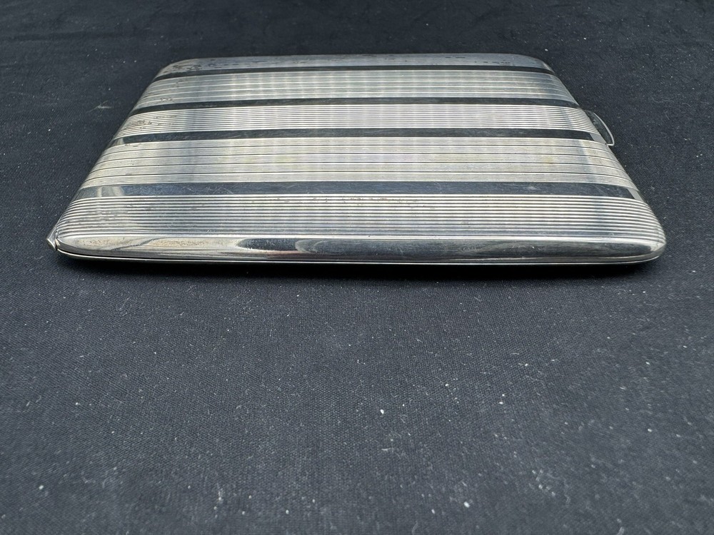 Antique Napier Sterling Silver Cigarette Case, 102 grams