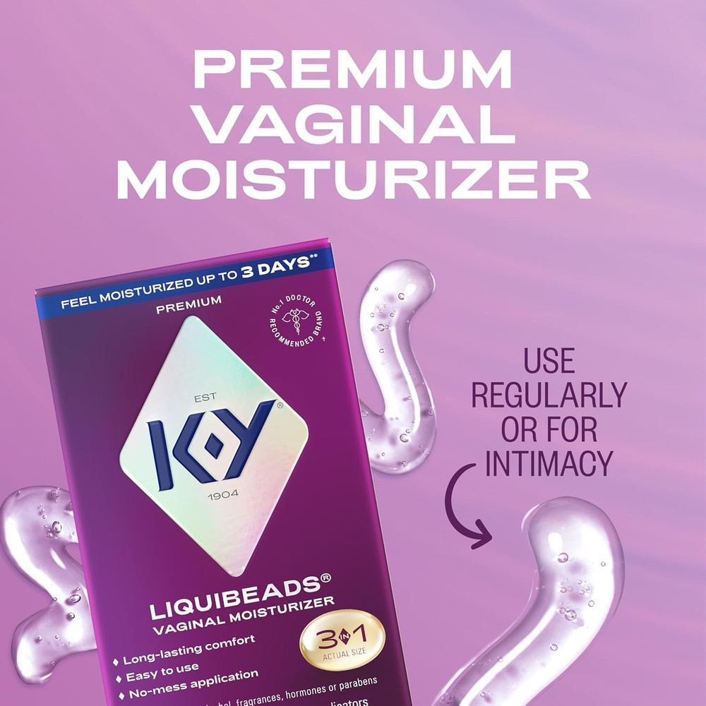 Vaginal Moisturizer Beads, Silicone Lubricating Suppository for Women