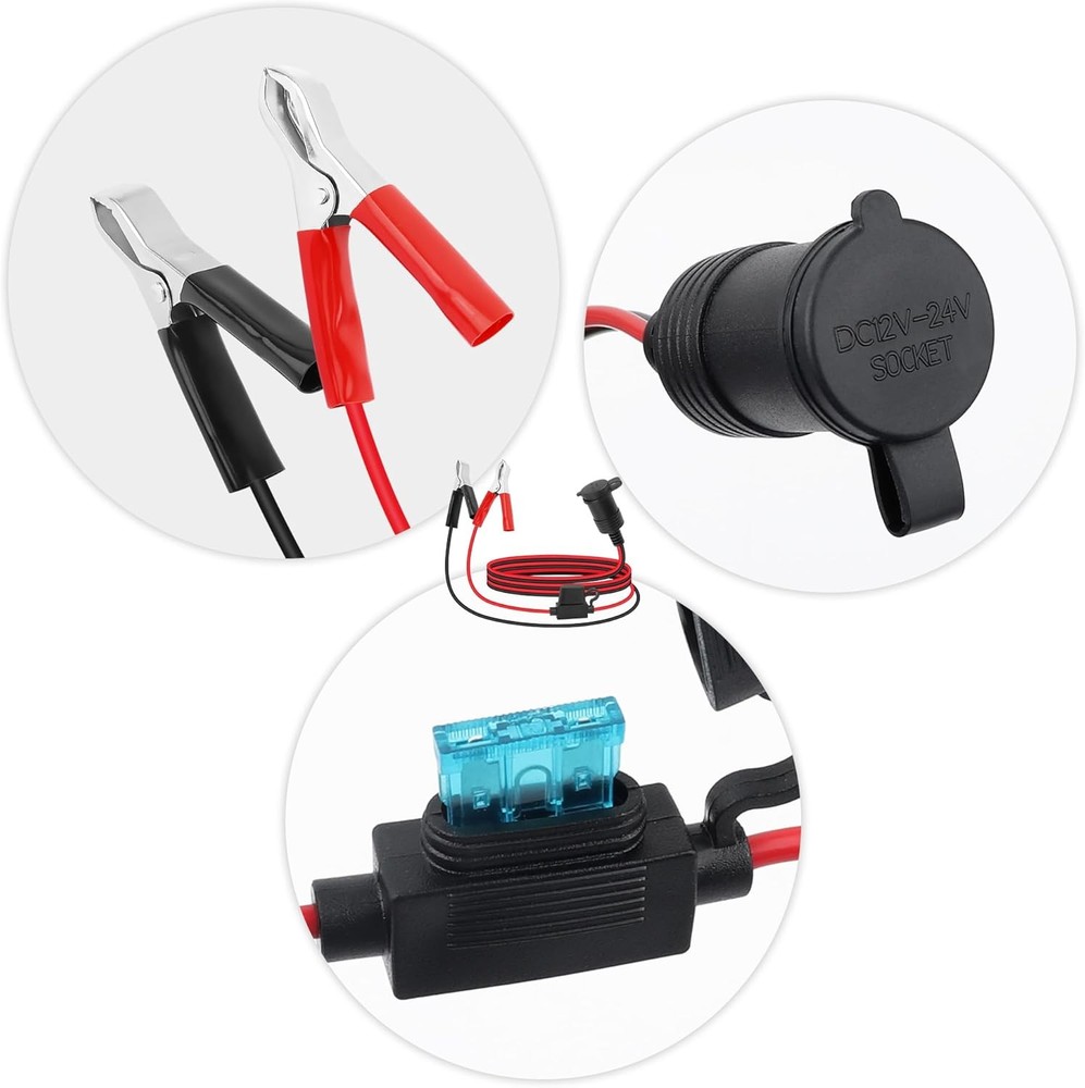 Cigarette Lighter Socket Replacement with 5Ft Extension Cord 12V