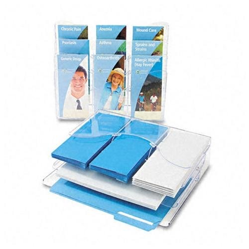 Deflecto 47631 3 Tier Document Organizer Clear 9 Compartments