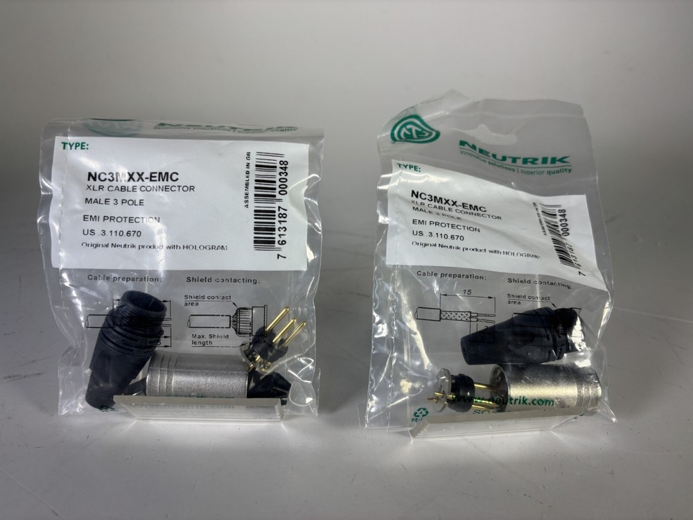 Neutrik Bundle - (2x) XLR 3-Pin Male