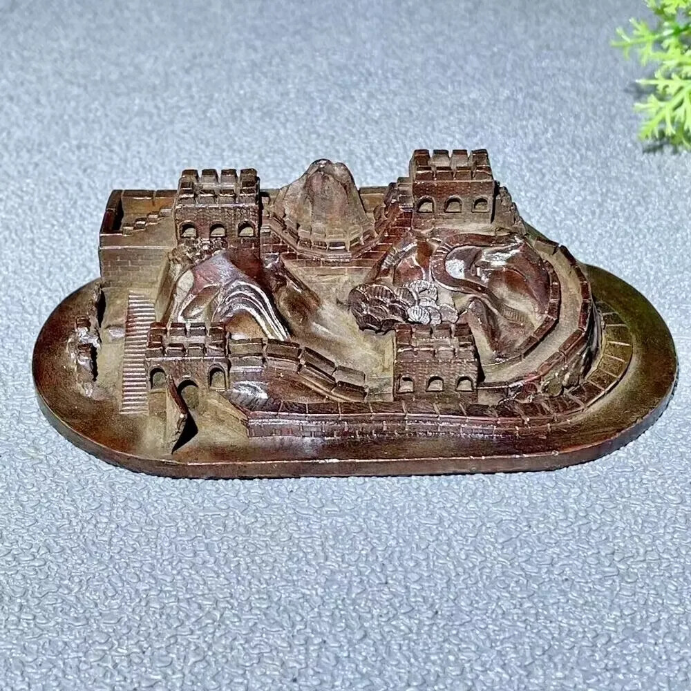 Copper China Great Wall Model Statue Classical Architecture Souvenirs Decoration