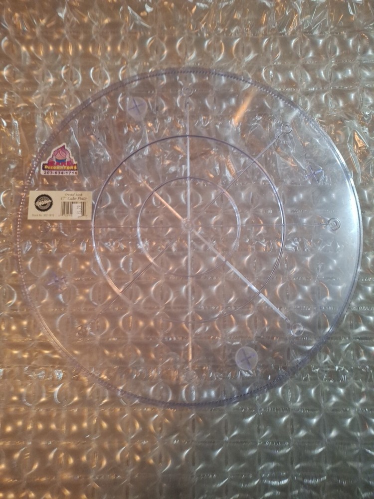 wilton crystal look 17" cake plate