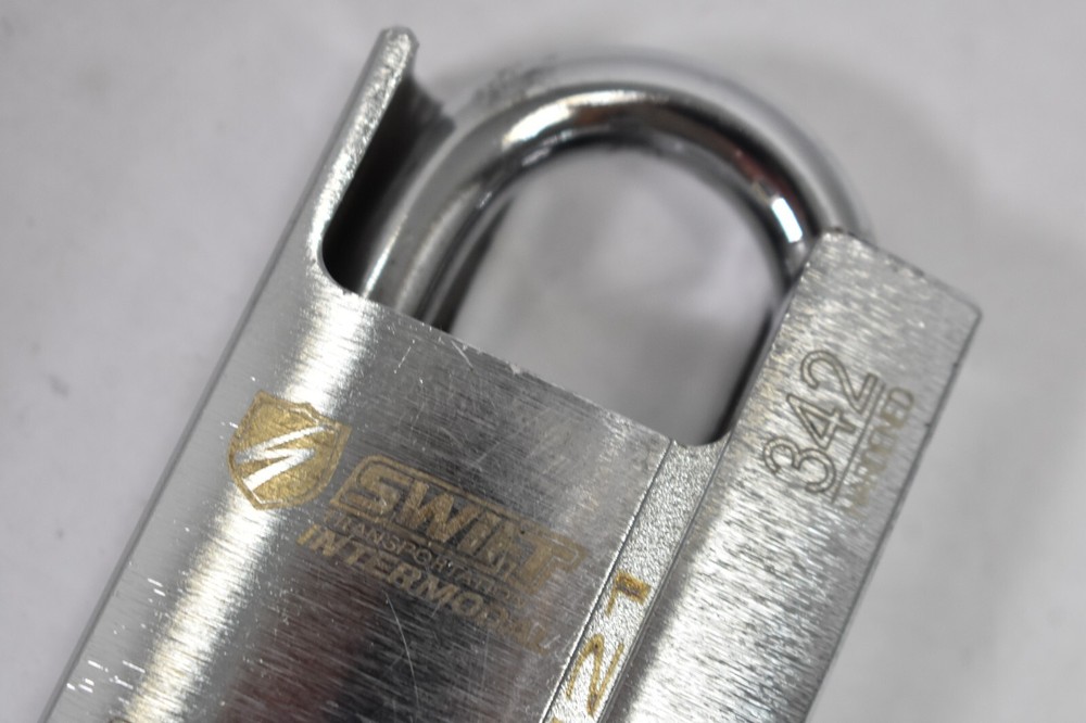 Abloy Keyed Padlock NO KEYS Partially Hidden Shackle Rectangular BRANDED
