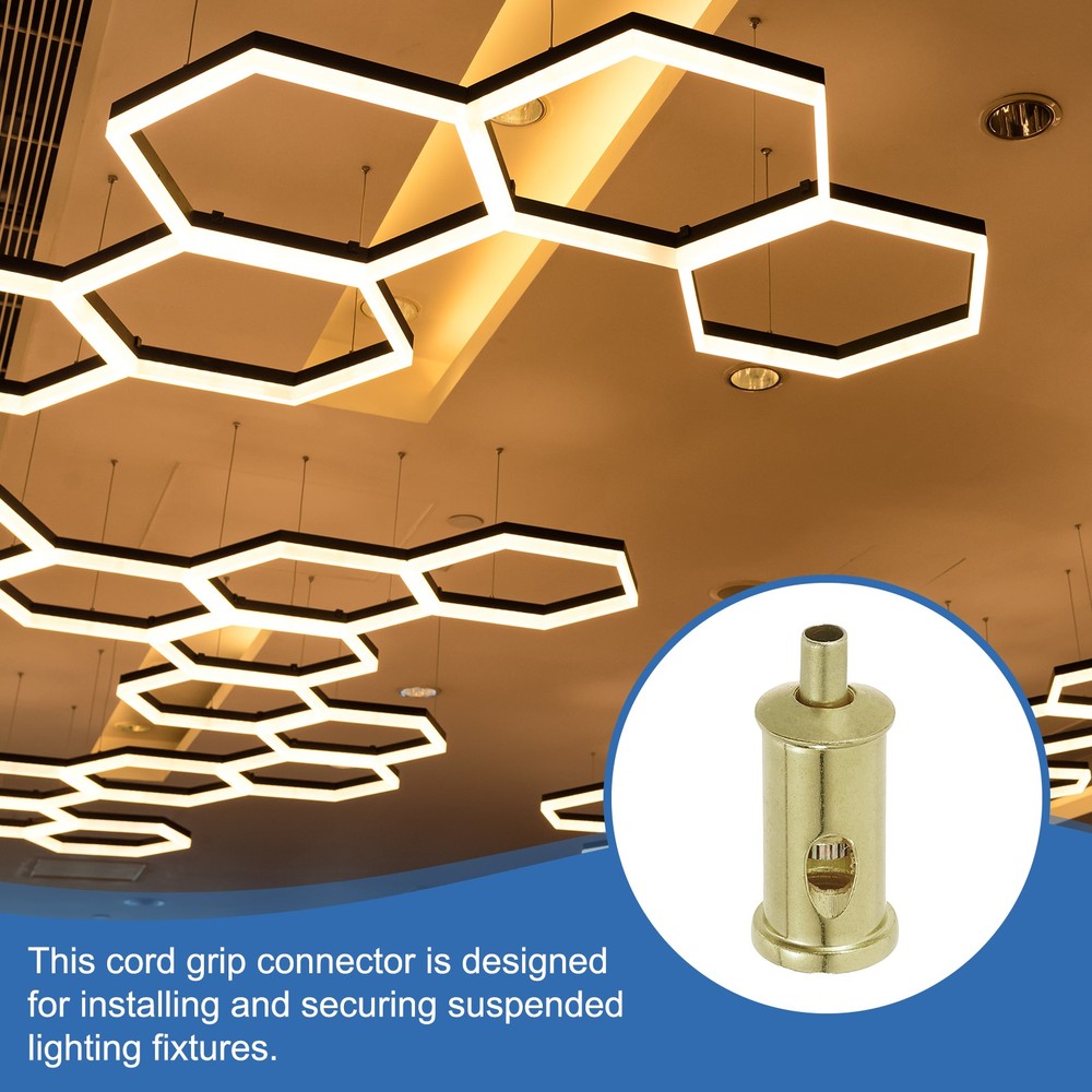 12Set Cord Grip Adjuster for 1/16" (1-2mm) Cable, Copper Tone