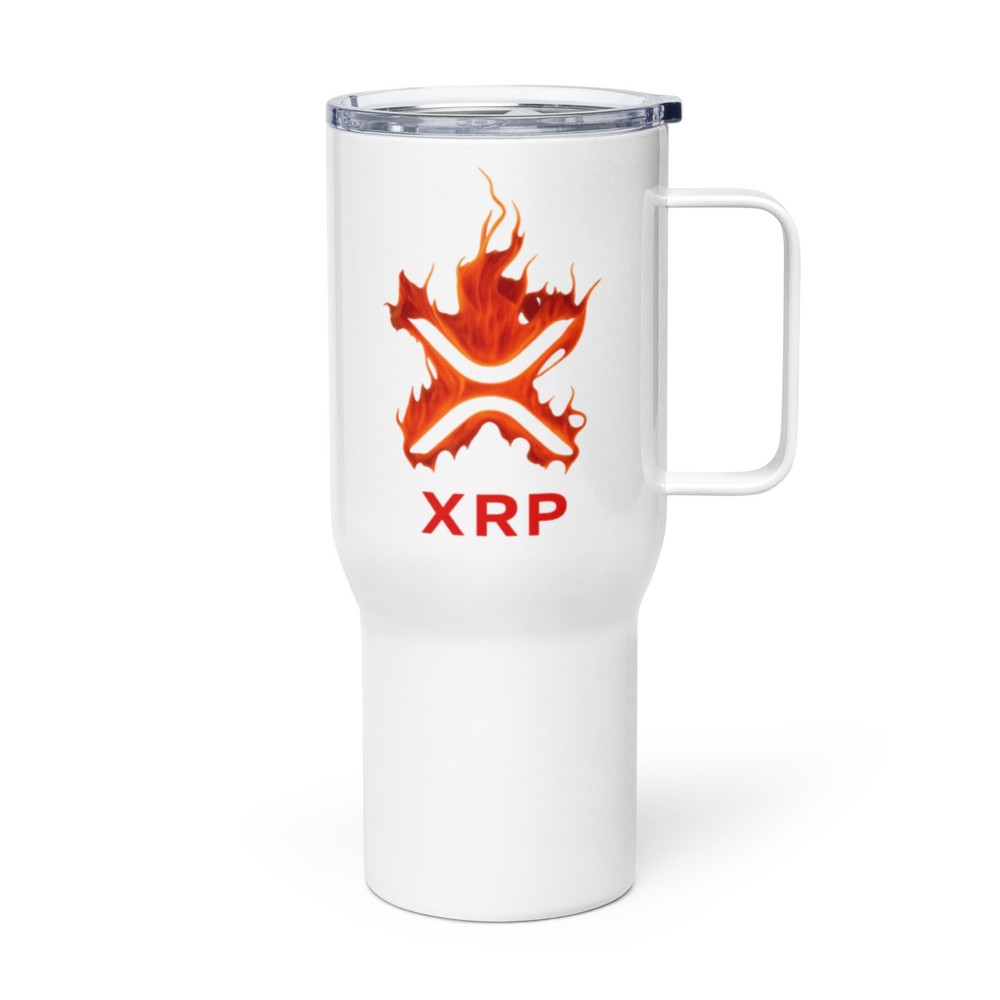 XRP Travel mug with a handle