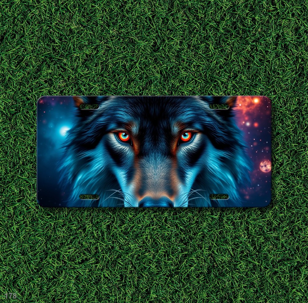 Powerful Wolf License Plate Custom Auto Tag Holiday Gift