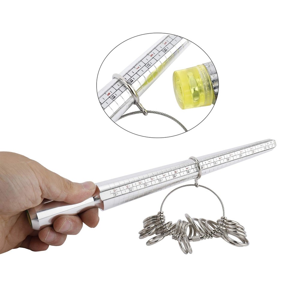 Artilife Ring Sizer Measuring Tool,Steel Mandrel for Silver