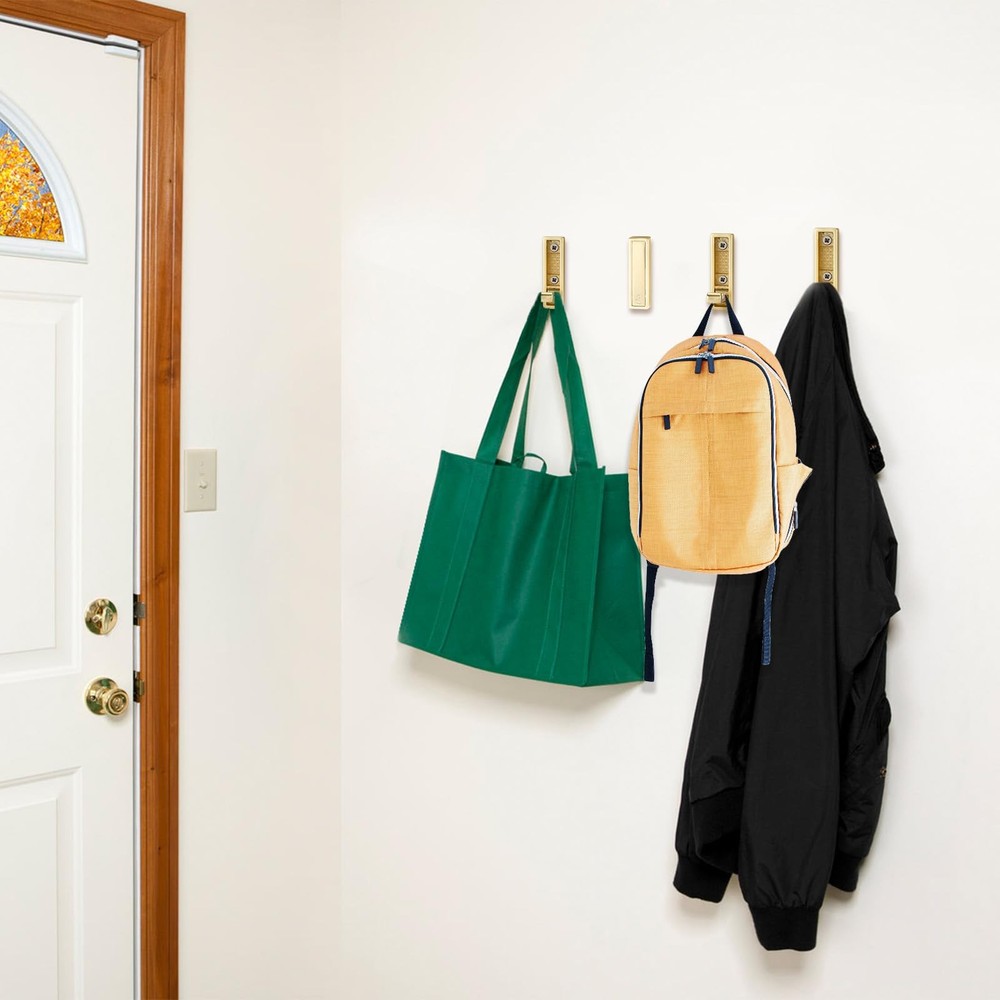 Folding Hooks 6 Pack Foldable Coat Hook Heavy Duty Wall Hooks for Hanging Coa...