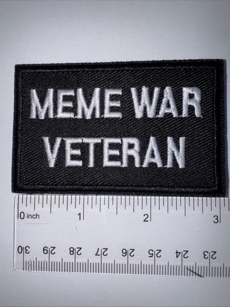 MEME WAR VETERAN Morale Patch Hook and Loop Patch