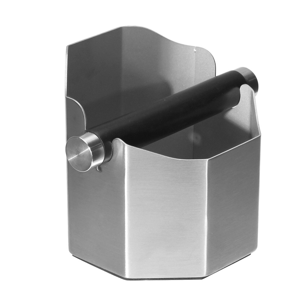 Espresso Knock Box for Coffee & Espresso Grounds Removable Bar & Non-Slip Base