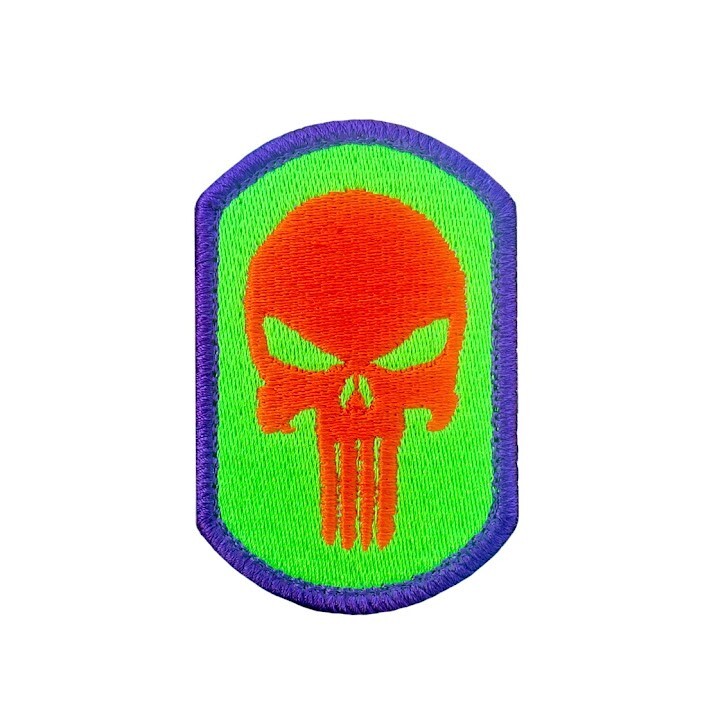 Punisher Tactical Patch. Halloween hook and loop morale badge.
