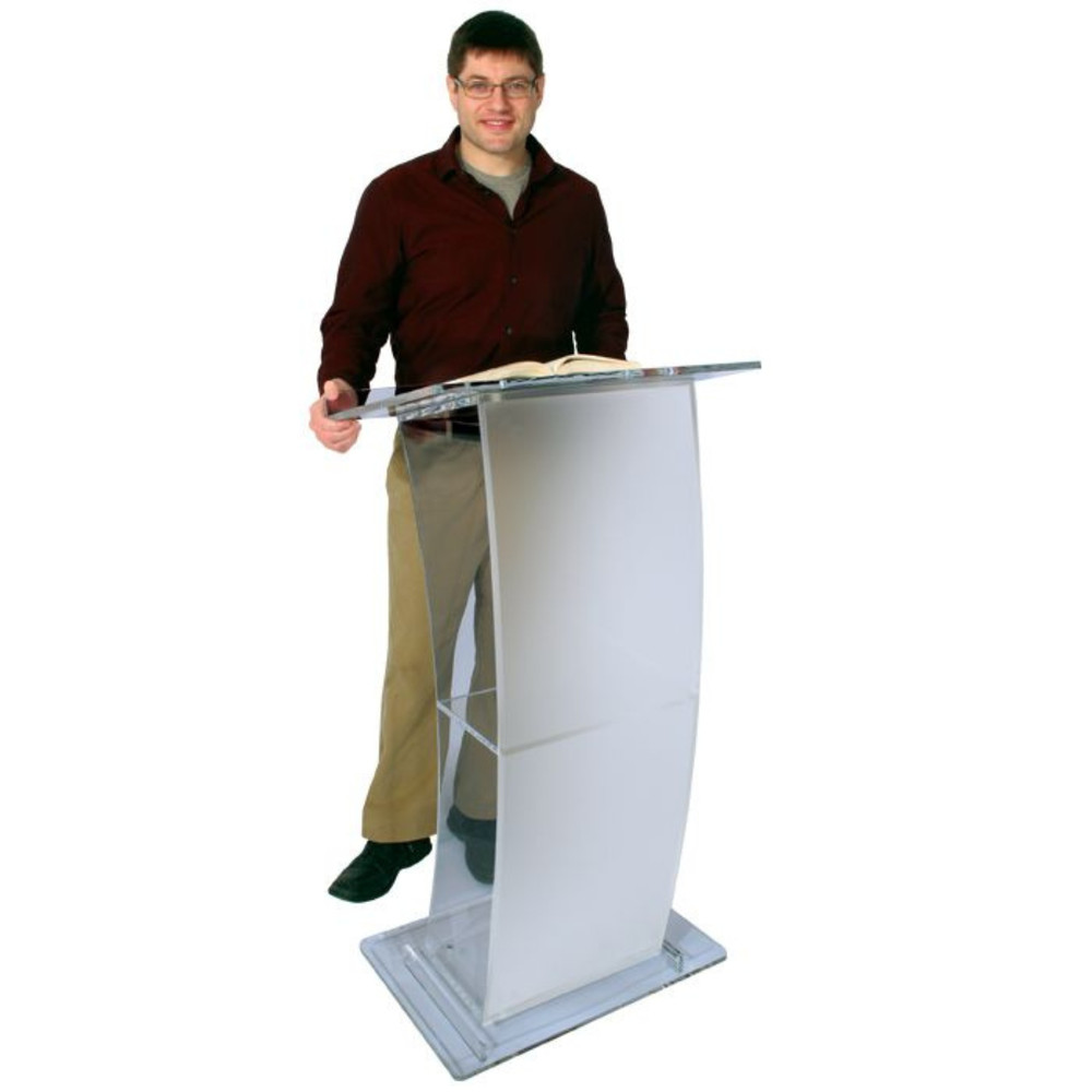 Kingdom Eclipse Acrylic Lectern with a Frosty Finish