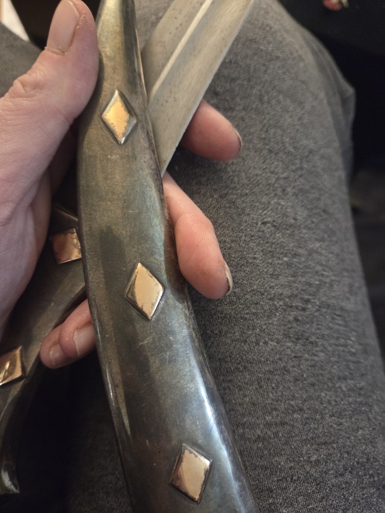 Silver Metal Collectible Dagger Single Edge with Sheath