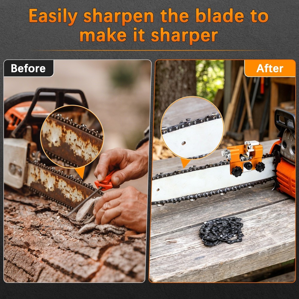 Chainsaw Sharpener with Nuts [12pcs]-Chainsaw Sharpening-[Gold- 5/32 Inch]