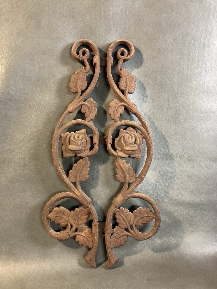 Cast Iron Rose Decor Rustic 16 Inch