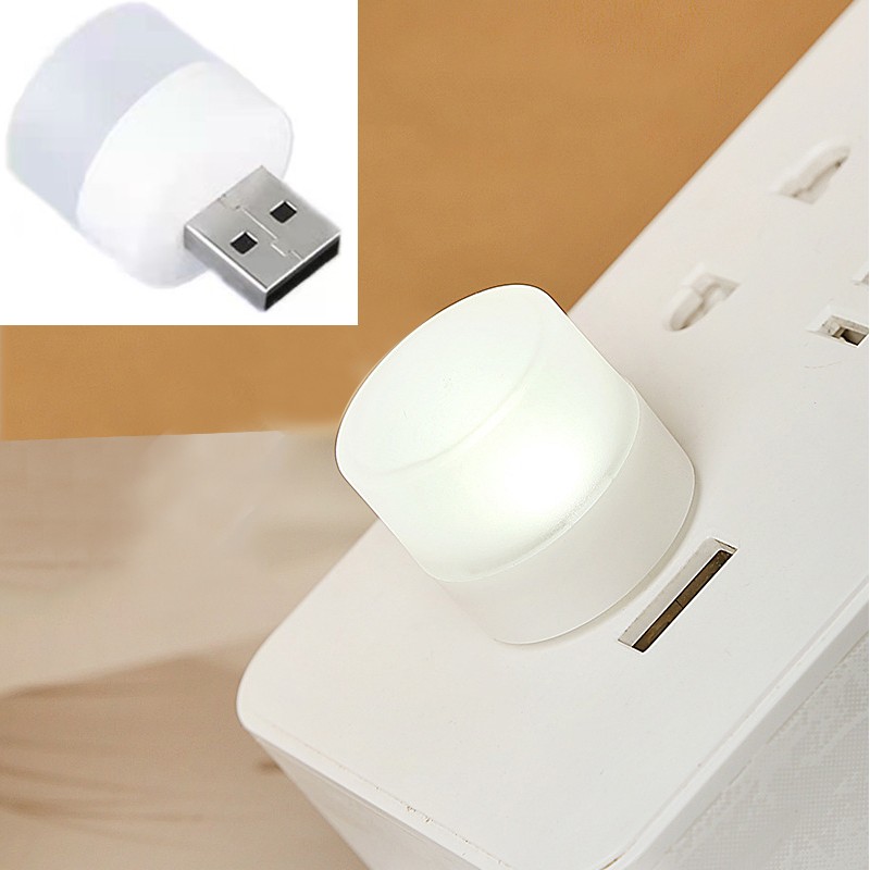Modern White Plastic USB Powered Night Light with Eye Care Technology