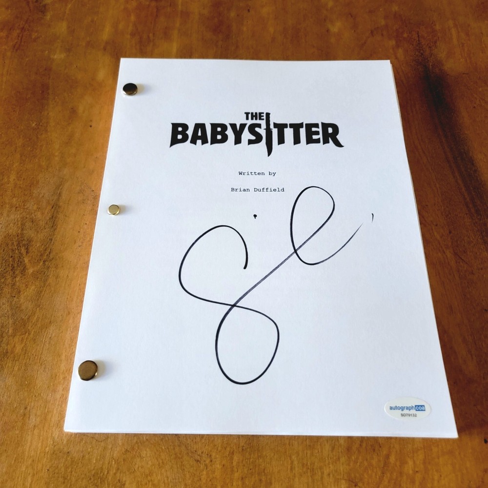 Samara Weaving The Babysitter signed Script full 93 pages ACOA COA Autograph