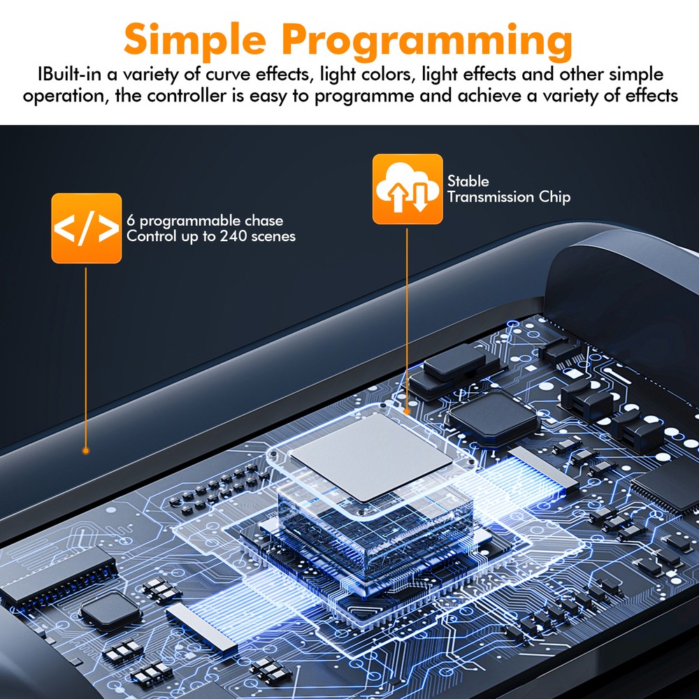 DMX 512 Operator 384CH DJ Light Stage Performance Controller Console W/ Lamp