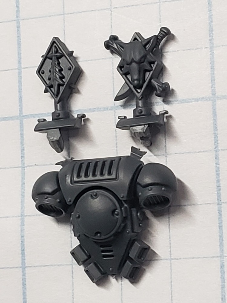 Warhammer 40k Space Wolves Bits Grey Hunters Pack Leader Backpack #72