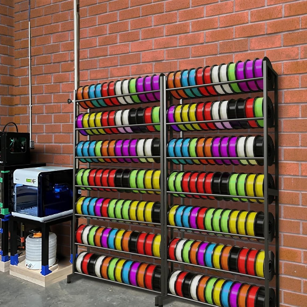 Heavy-Duty 3D Printer Filament Storage Rack - Large Capacity & Adjustable