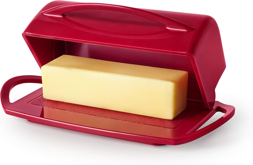 Flip-Top Butter Dish without Spreader (Red)