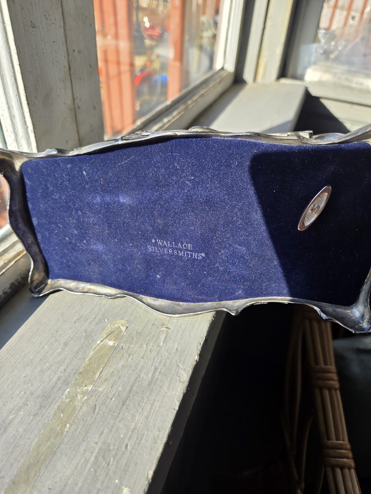 Vintage Wallace Silverplated Art Nouveau Jewelry Musicbox 1950-1960s Coffin Shap