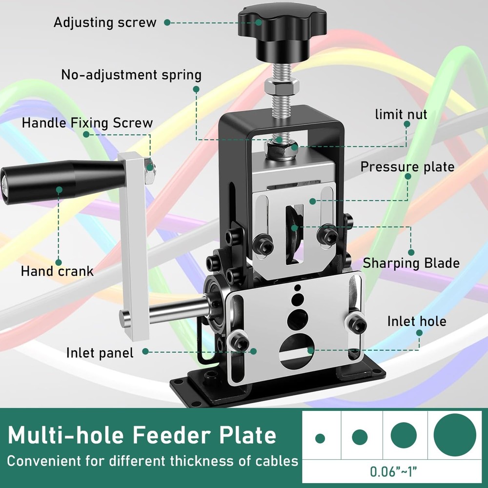 Wire Stripping Machine Manual Scrapping Copper Wire Peeler Stripper Cable Str...