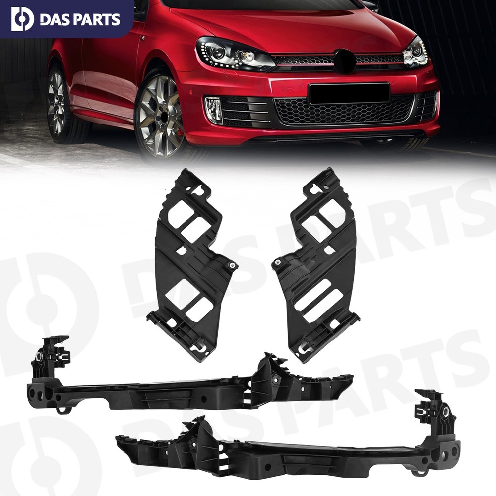 For VW VolksWagen 2009-13 Golf Headlight Support Bracket Holder Mount Panel Set