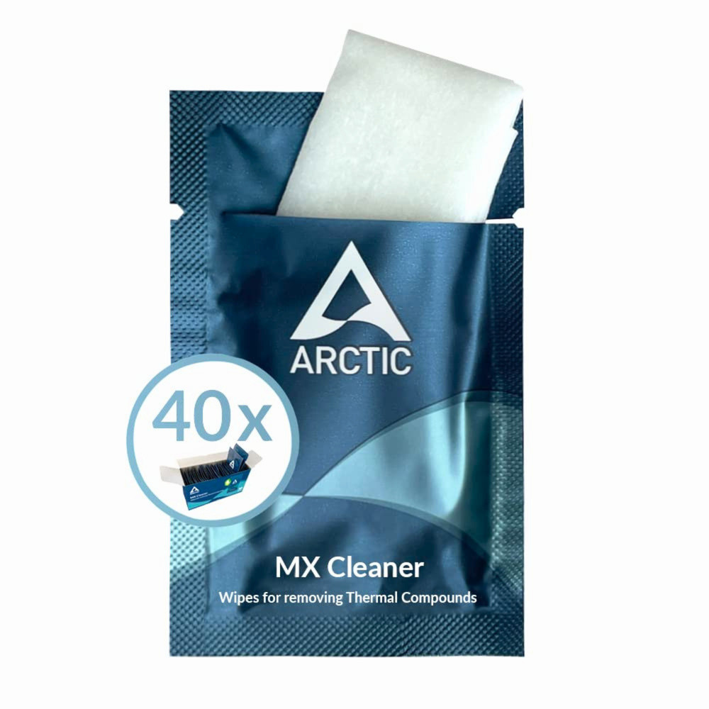 ARCTIC MX Cleaner 40-Pack Thermal Paste Remover Wipes for CPU, GPU & PC