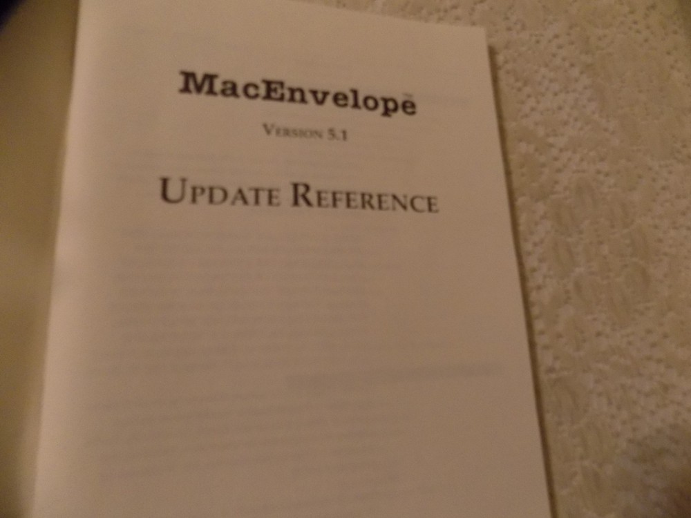 Vintage Synex Mac Envelope For Mac Version 5.1, NICE