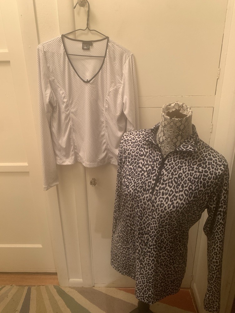 Nils Base Layers 2 NWT, NWOT Black White Leopard Stretch