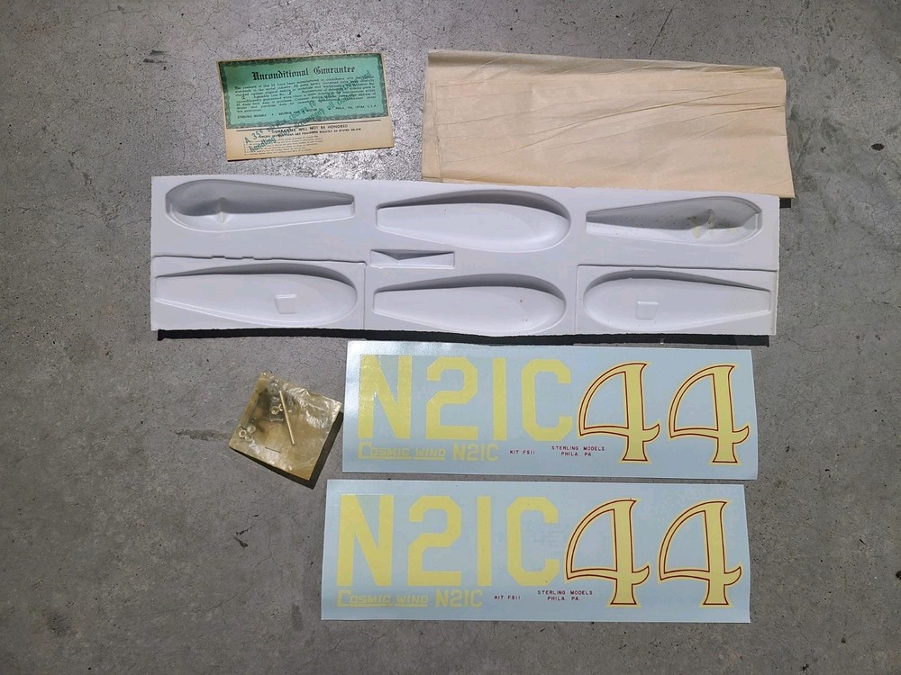 Vintage Sterling Models Scale Model Airplane Cosmic Wind (INCOMPLETE SET)