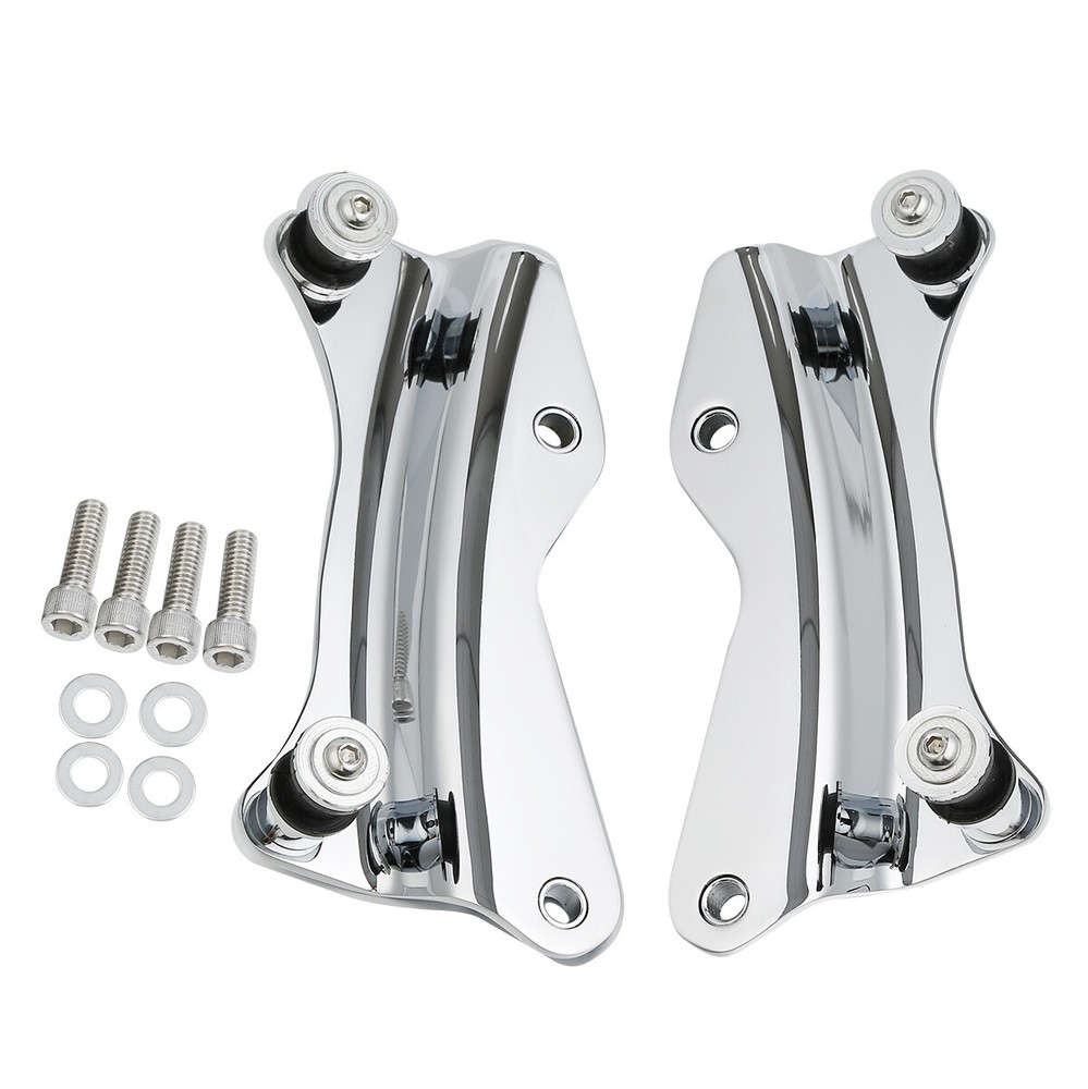Matte Chopped Trunk Backrest Rack Docking Fit For Harley Electra Glide 14+