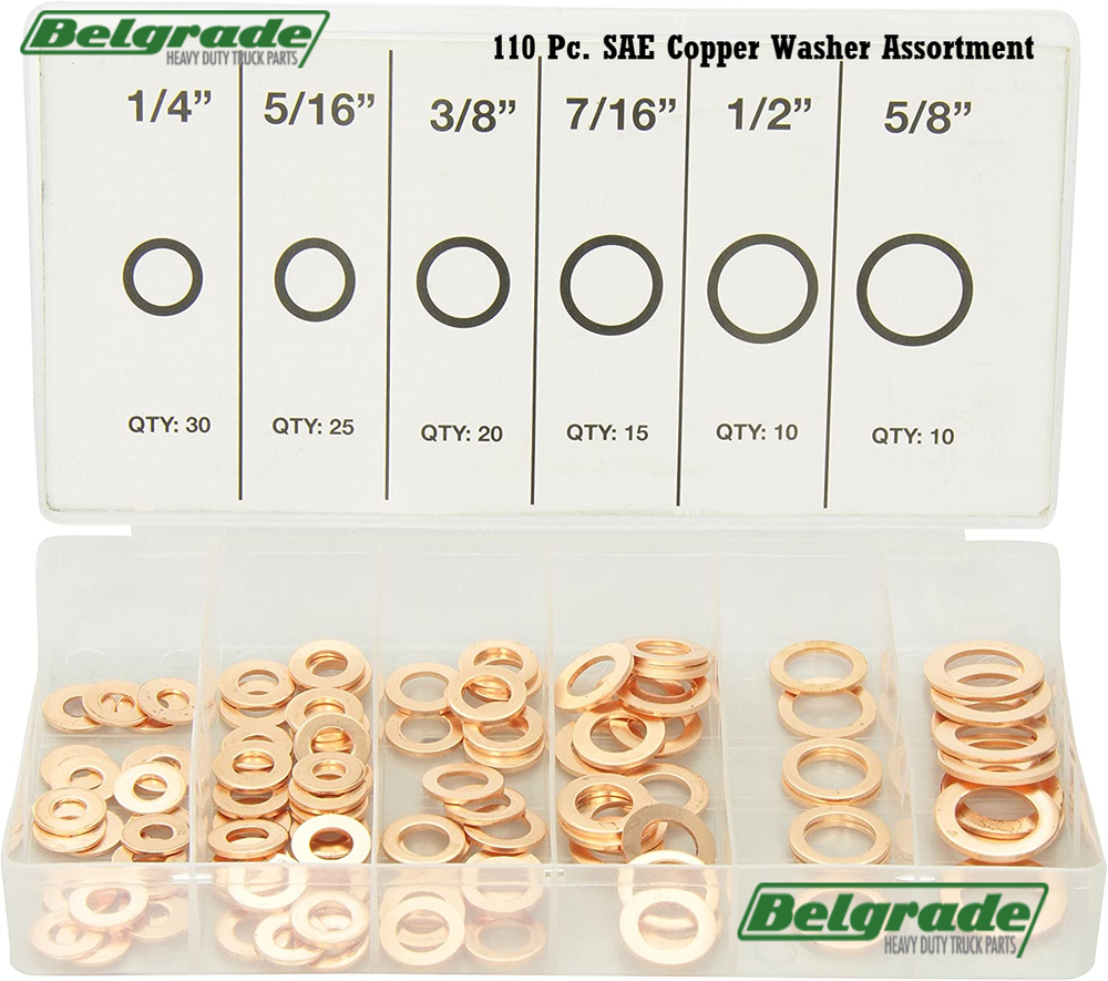 110 Pc. Copper Washer Assortment ATD-359
