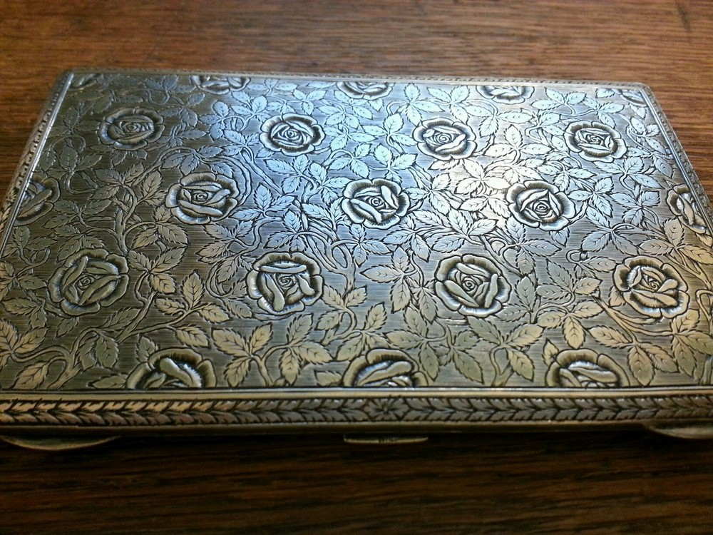 ANTIQUE SOLID SILVER, SUPERB ANTIQUE SILVER CIGARETTE CASE, CUSTOM COMMISSION