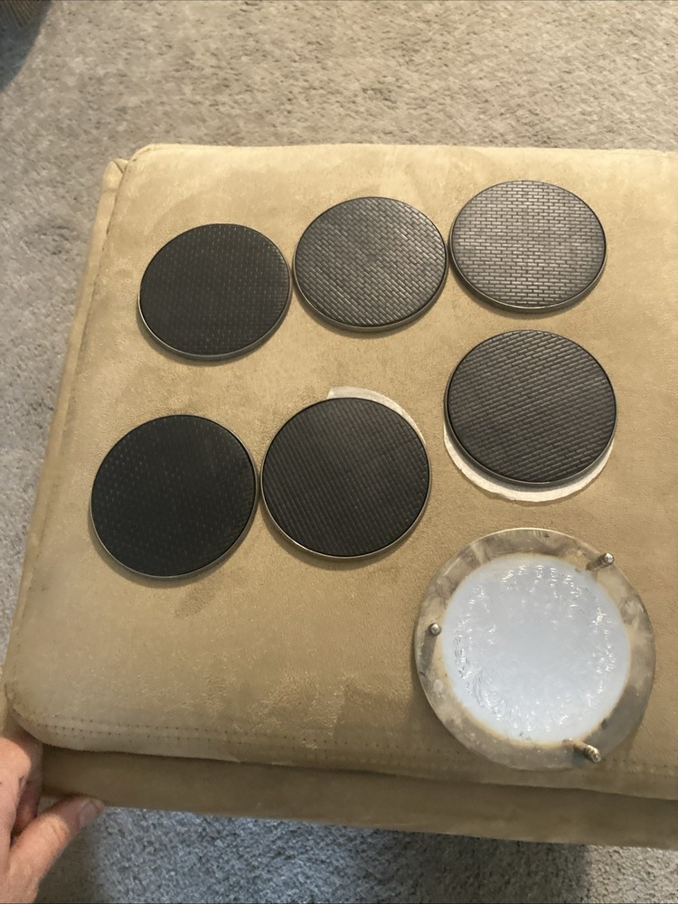 Silverplated Embossed Coasters