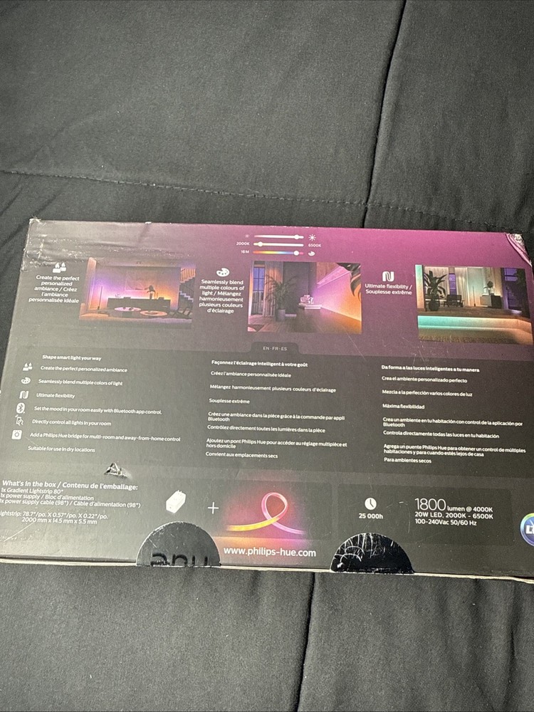Philips - Hue Ambiance Gradient Bluetooth Lightstrip 80-inch Base Kit