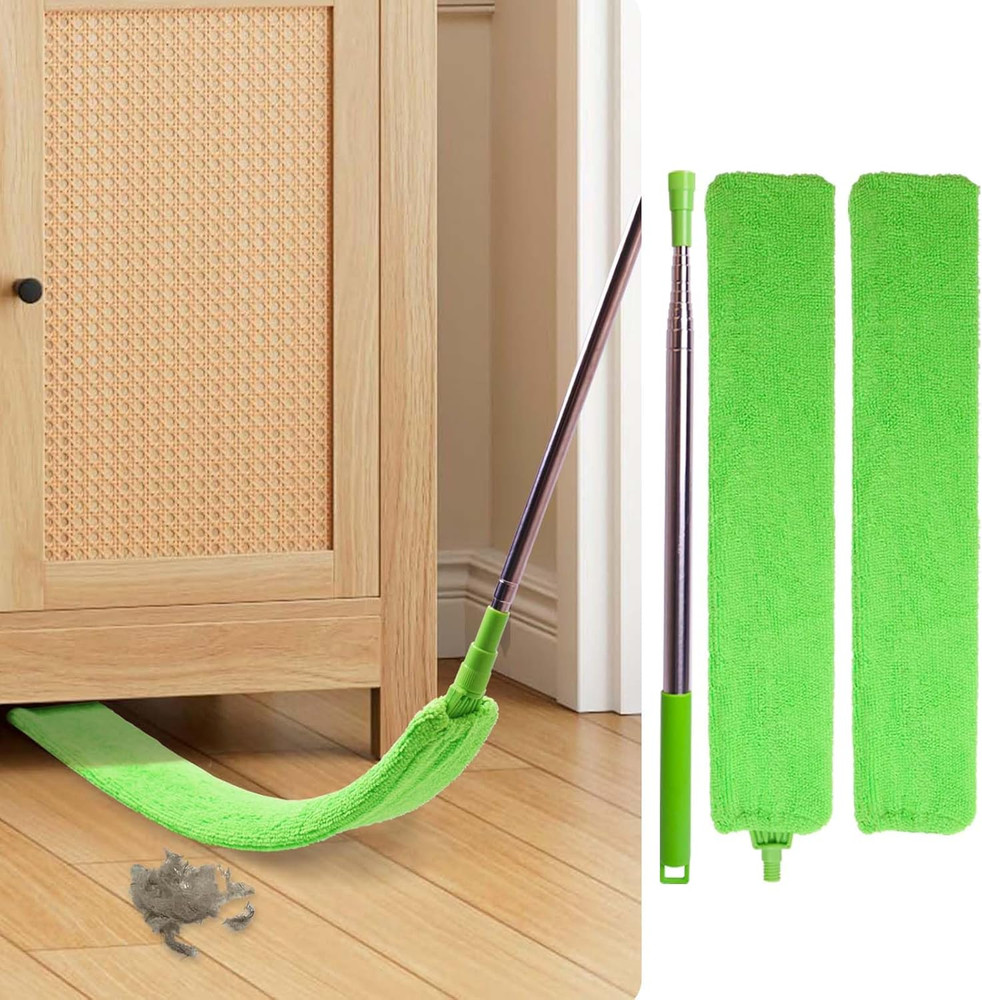 Retractable Gap Dust Cleaner under Appliance Cleaning Tool,  Flat Duster for und
