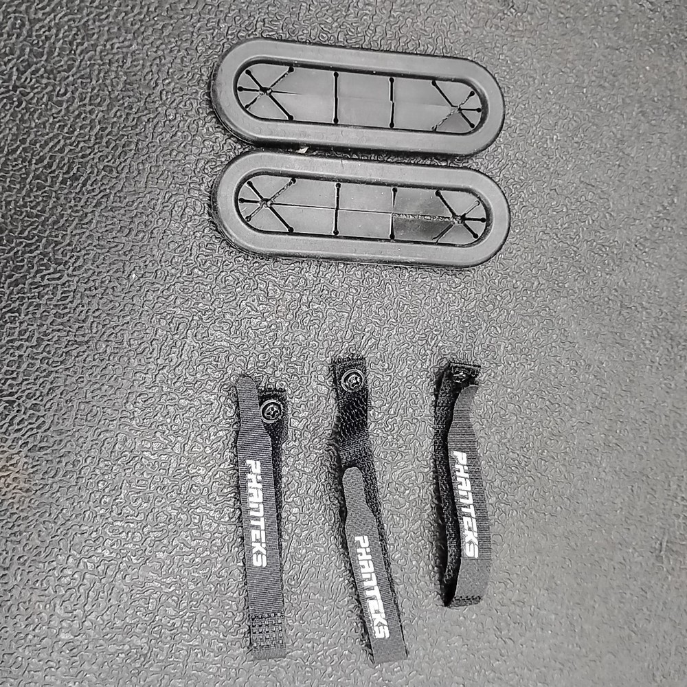 Phanteks Custom Gaming Computer Black Hook & Loop Wire Straps with Grommets